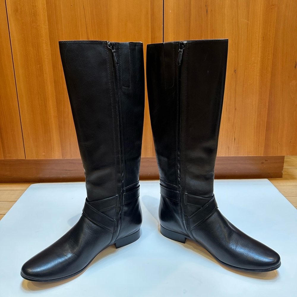 NWOT Cole Haan Knee-High Boots w/ Classic Ankle Strap Detail - Picture 9 of 12